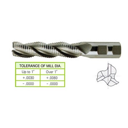 Yg-1 Tool 3 Flute Long Length Se Hi-Helix Rougher 8% Cobalt 67321